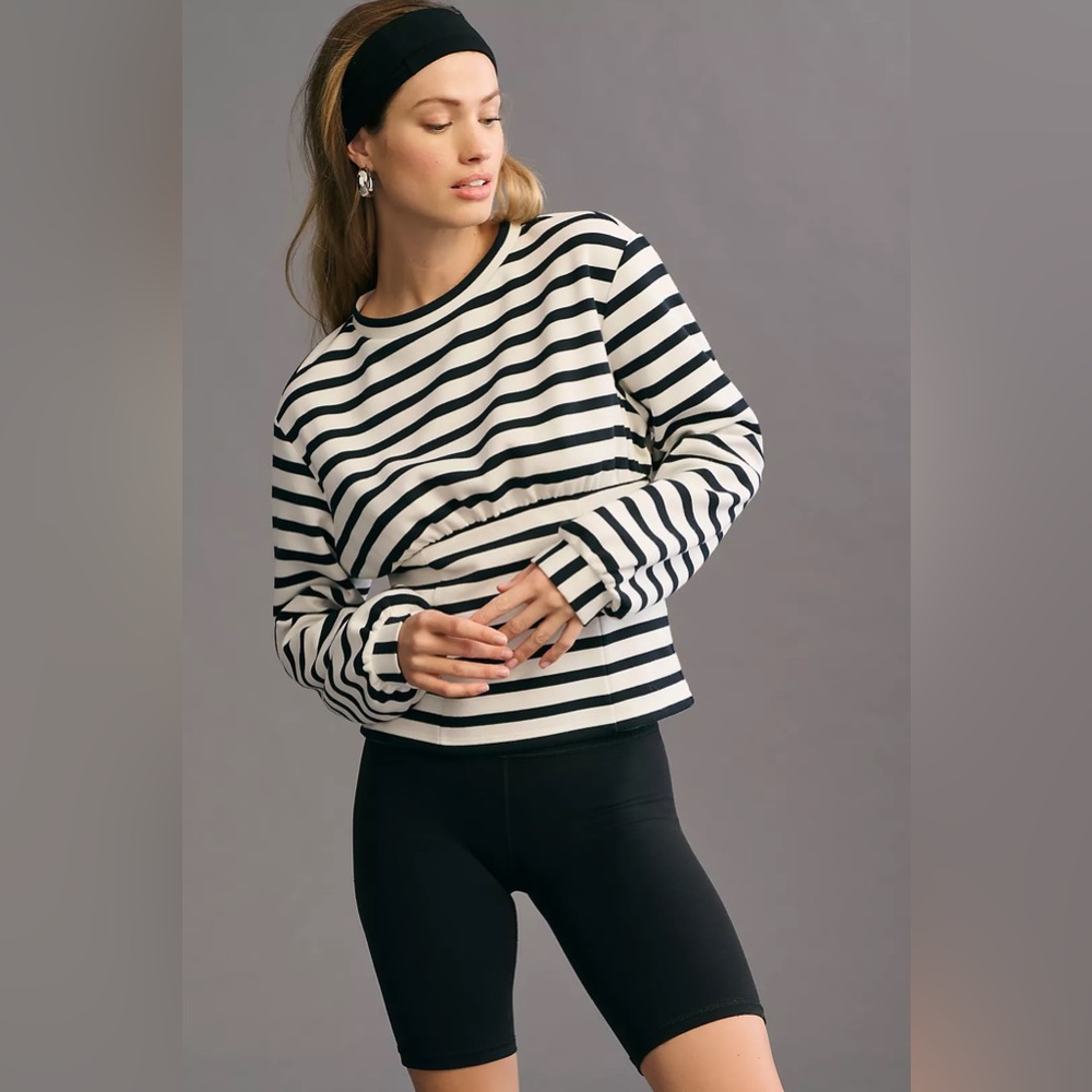 Anthropologie✖️Maeve Corset-Waist Sweatshirt Top